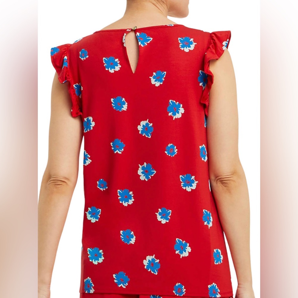 Draper James Flutter Sleeve Top In Fireworks - Picture 3 of 6